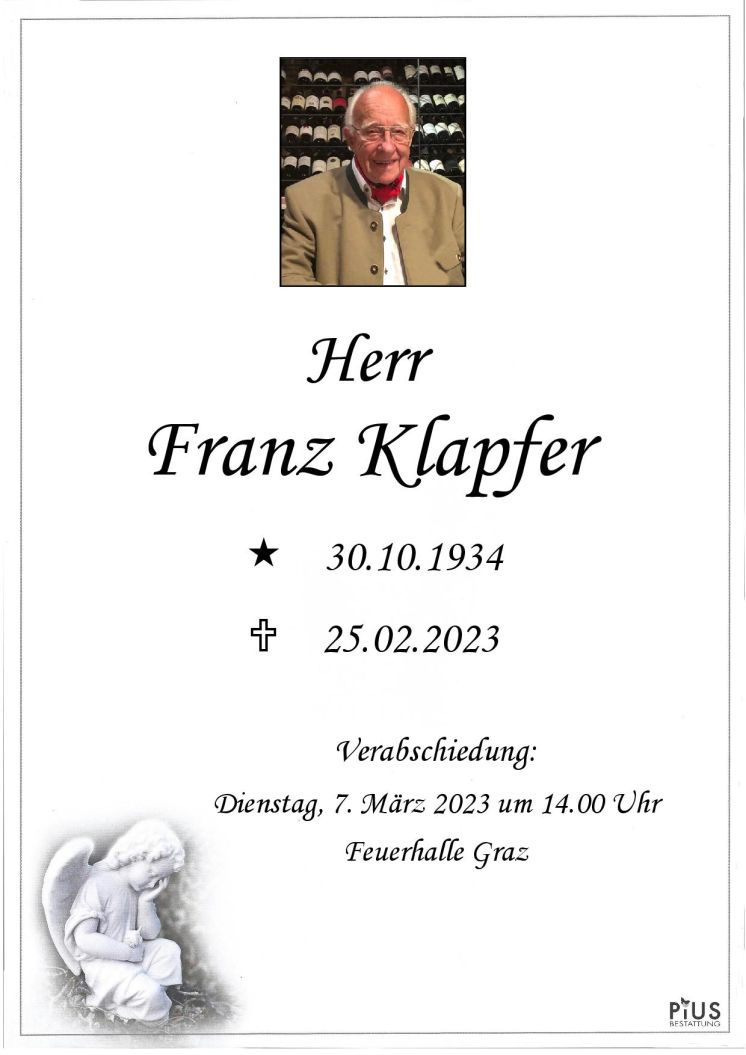 Hr. Franz Klapfer
