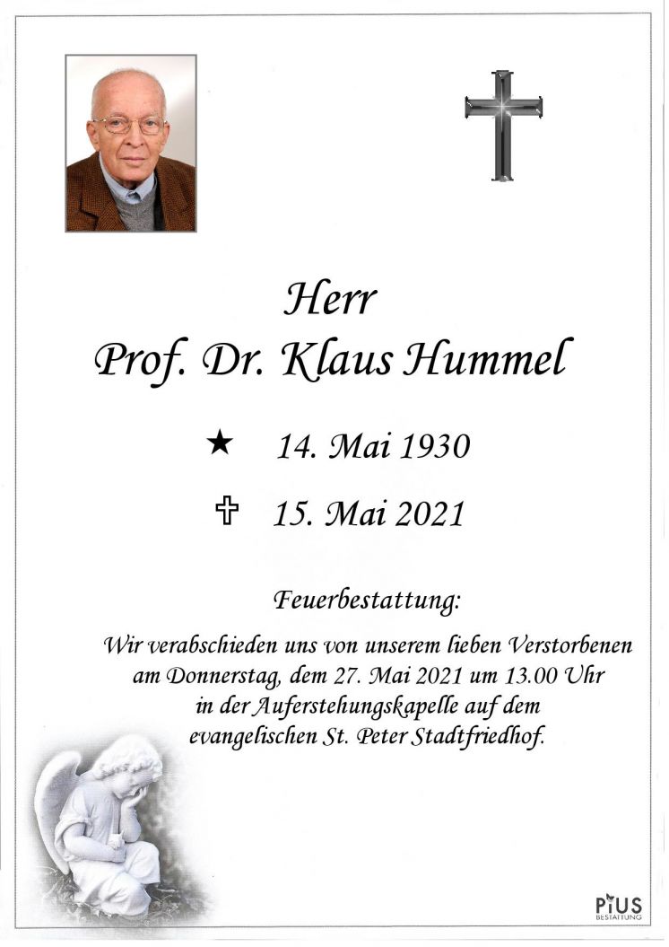 Prof. Dr. Klaus Hummel